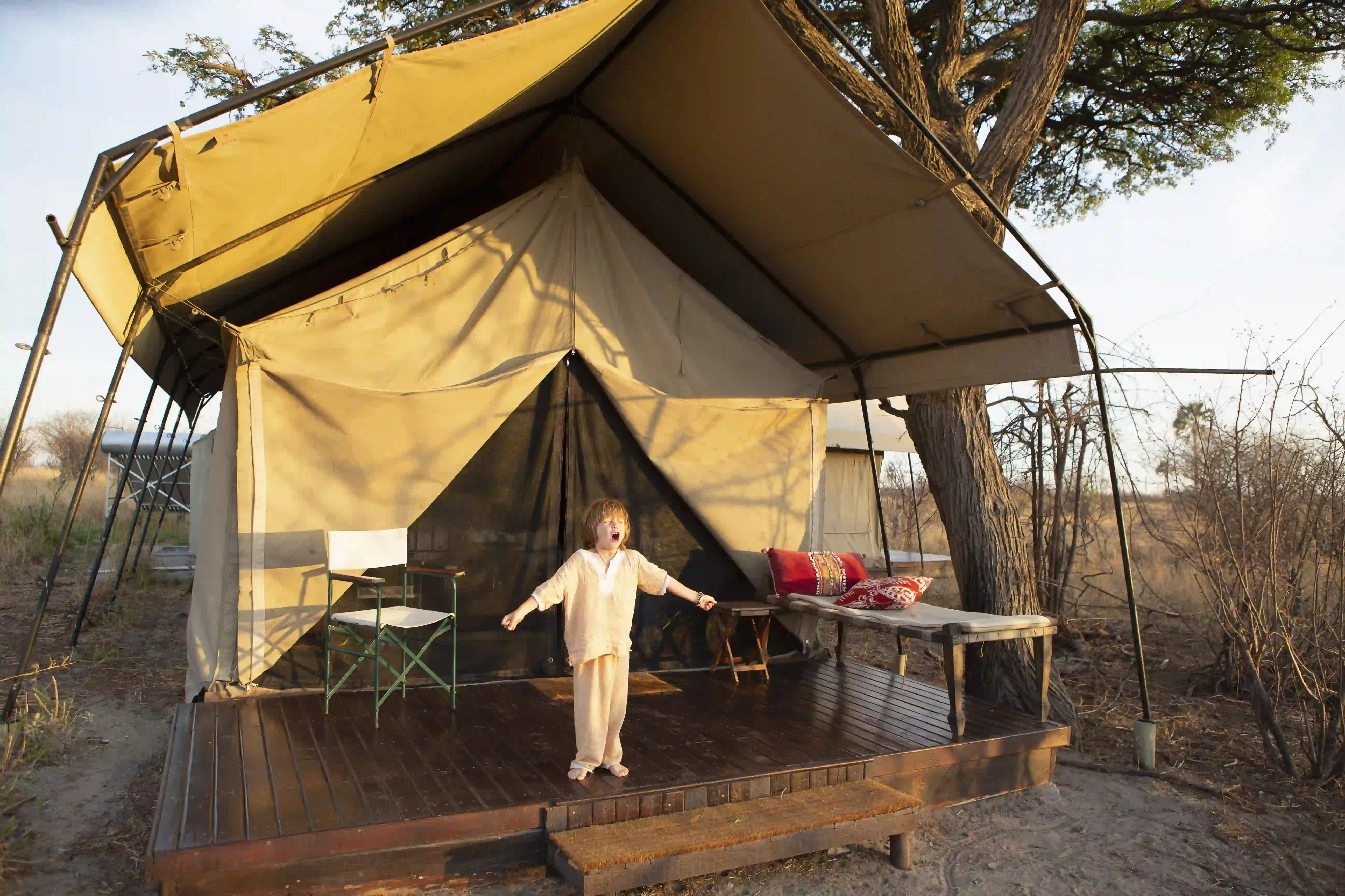 Luxury tented lodge safari suite in Tanzania