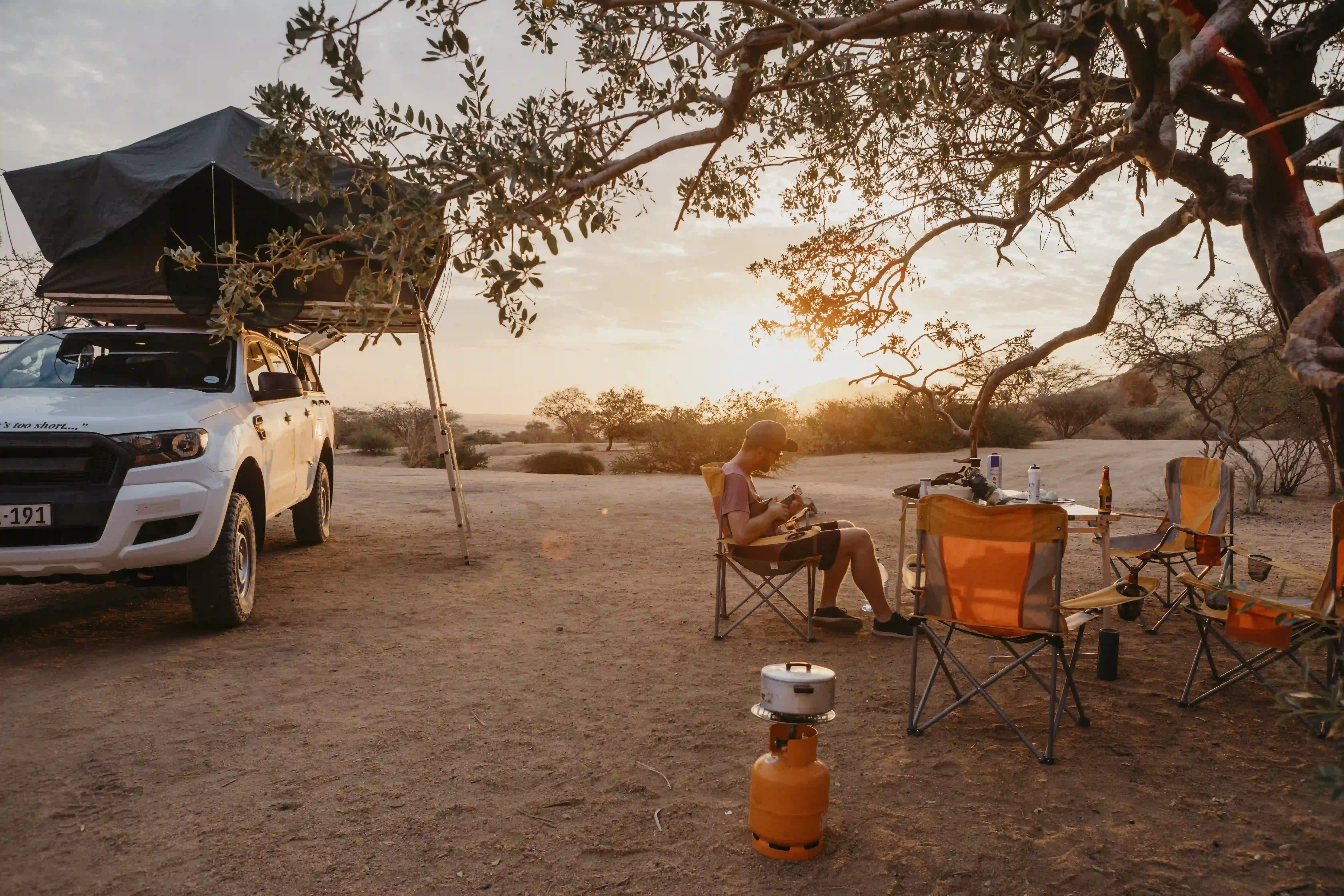 Camping safari landscape in Tanzania