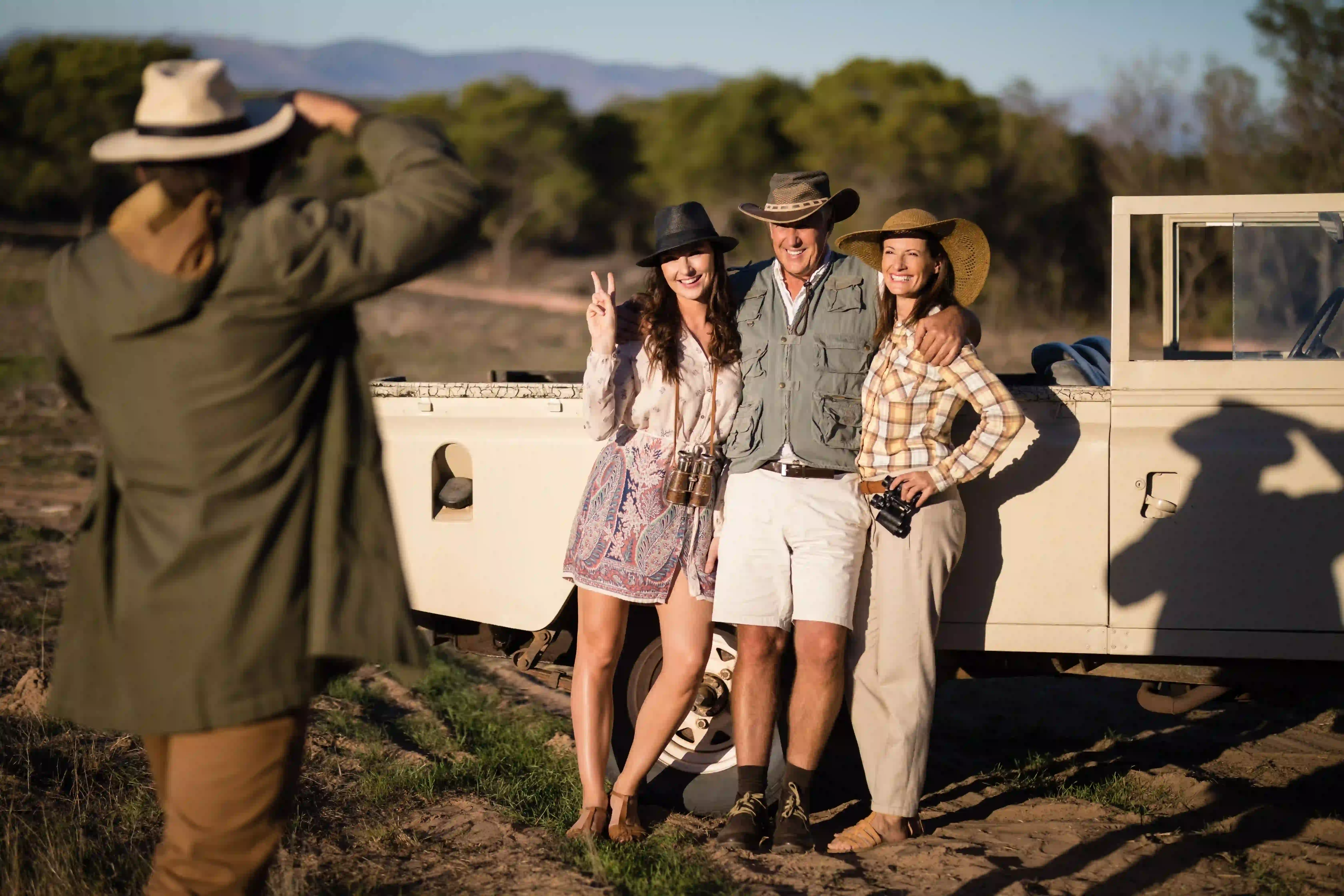 Group safari watching wildlife in Tanzania