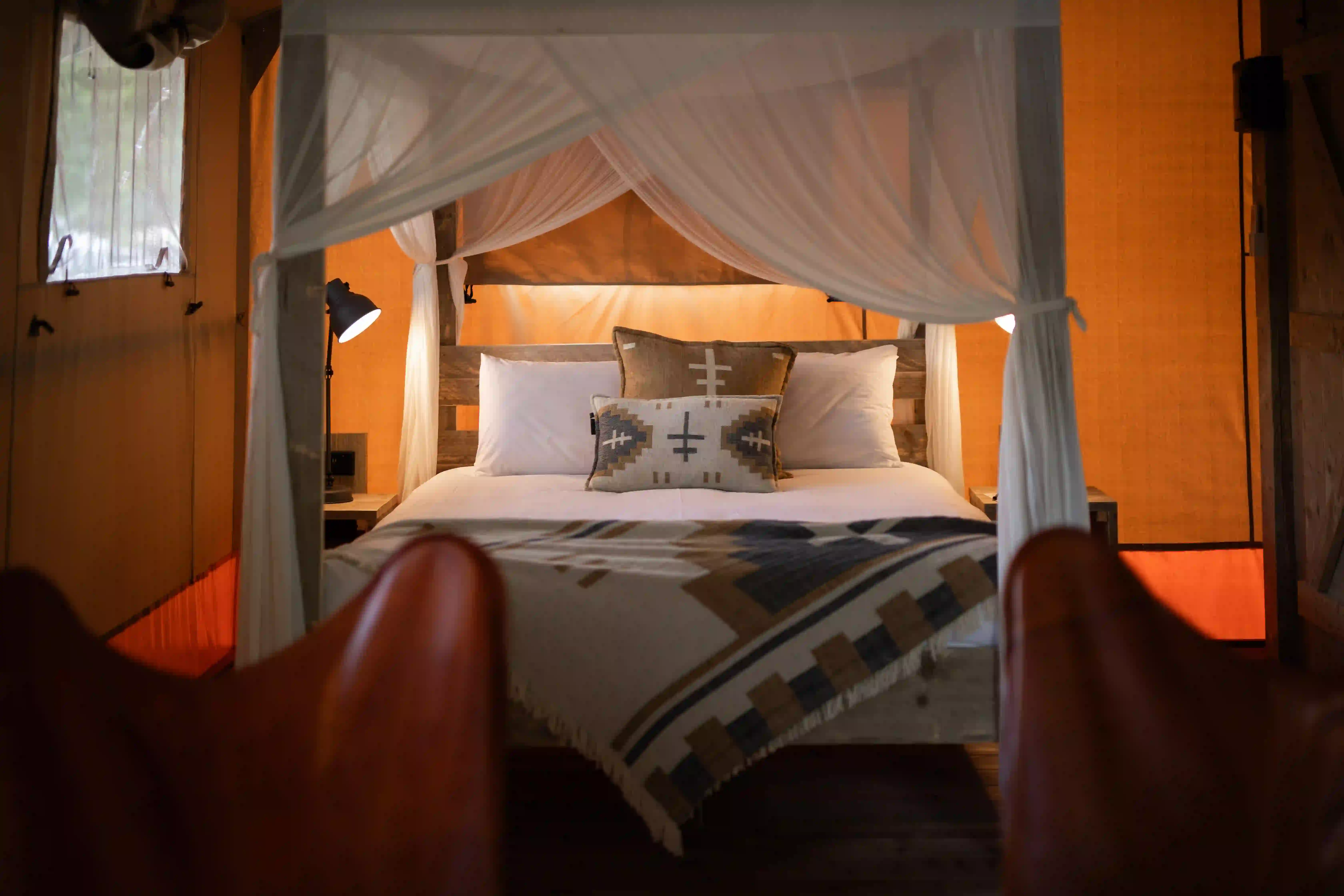Safari lodge stay with elephants on the plains