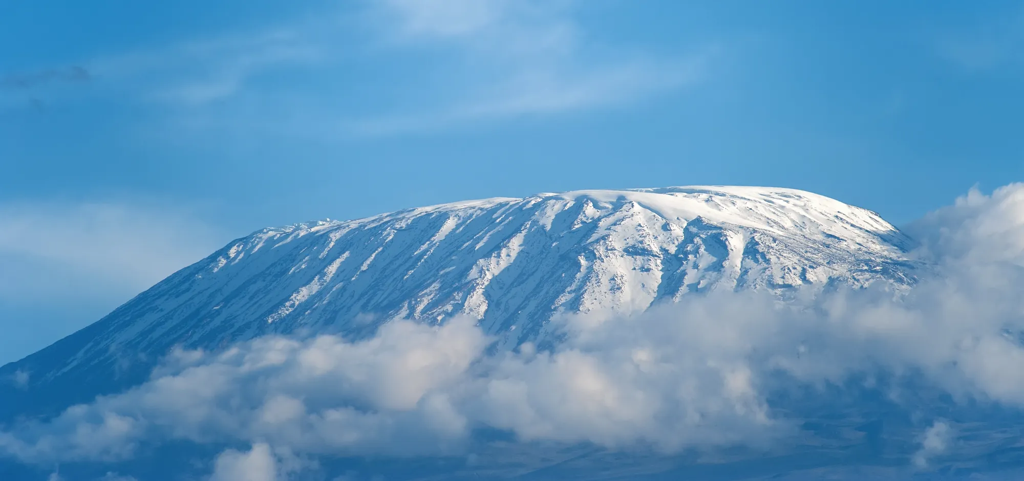 Pico nevado del Kilimanjaro visto desde Amboseli